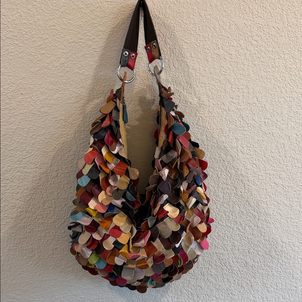 Multicolor Patchwork Hobo Bag - image 1